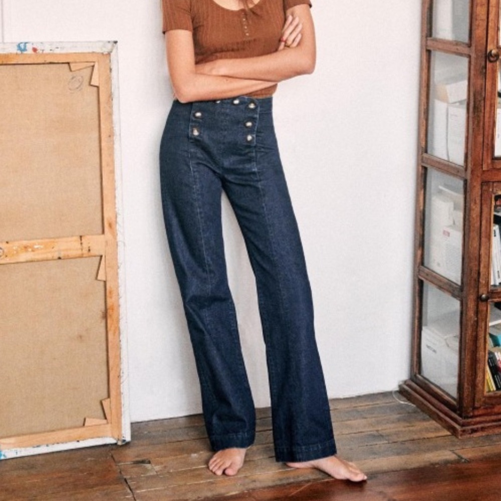 Sezane Le Parisien Jeans in size 34